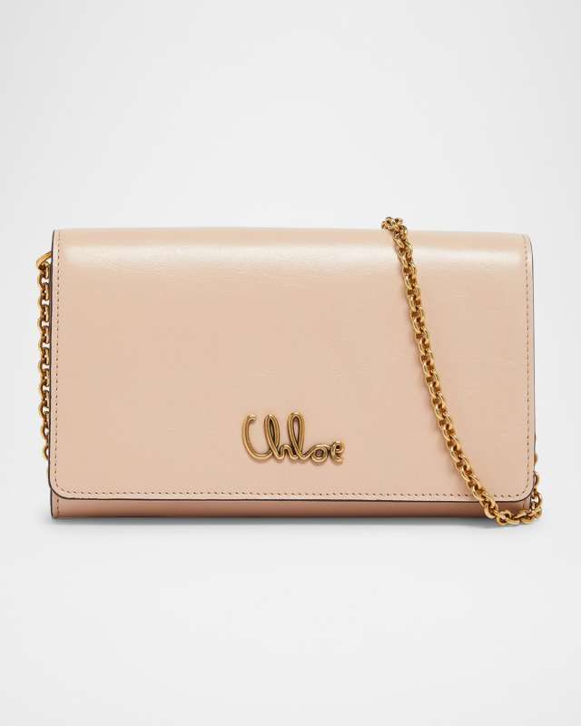 Iconic Flap Wallet on Chain in Shiny Calfskin